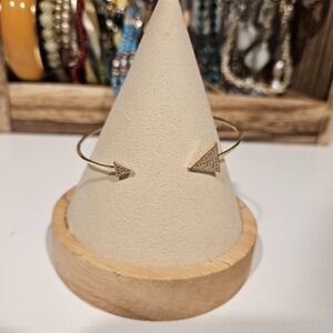 Gold Triangle Arrow Cuff Bracelet Women's Jewelry